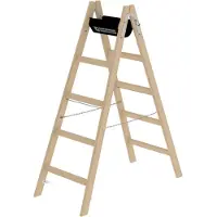 MUNK Günzburger Steigtechnik Munk Sprossen-Stehleiter Holz - 033210