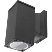 Aigostar LED Wandleuchte Fassadenleuchte Eckig mit GU10 Fassung IP65 in Schwarz 1 Flammig mit Leuchtmittel Neutralweiß