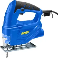 Kinzo Stichsäge - 230V - 400W - mit Staubabsaugung - Schutzblatt - verschiedene Materialien - Holz bis zu 65 mm - Metall bis zu 6 mm - Blau