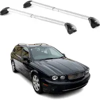 Aurilis Dachträger Grundtäger für Jaguar X-Type Kombi 2004-2009 100kg Alu Silber 2x ABE