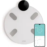 Livoo Intelligente Digitalwaage mit Bluetooth Weiß
