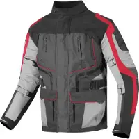 Berik Safari Schwarz Rot Wasserdichte 3in1 Motorrad Textiljacke Größe 52