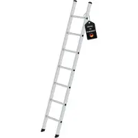 Proregal Sprossen-Anlegeleiter Germany | 7 Sprossen | Arbeitshöhe 3,30m | 350mm breit ohne Traverse | Traglast 150kg | Alu