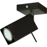 Licht-Erlebnisse Bauhaus Strahler (in Schwarz, Höhe 15cm) Wohnzimmerspot Wandstrahler Wandspot Innenlampe Flurlampe Aufbauspot