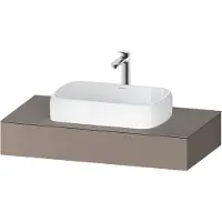 Duravit Konsole Qatego 100x55x17cm, Basalt matt, 1 Ausschnitt