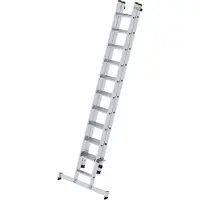 Proregal Stufen-Schiebeleiter 2-teilig mit nivello-Traverse 1x11 + 1x10 Stufen