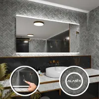 Alasta Badspiegel mit LED Beleuchtung und Touch-Schalter - Brasil - 200 cm, 50 cm
