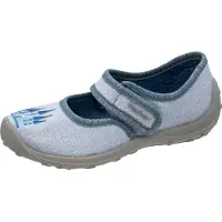 Fischer Kinder Hausschuh Mädchen Mary Jane Ballerina Prinzessin Schloss 642370, Größe:33 EU, Farbe:Blau
