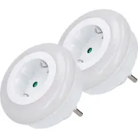 Grundig LED-Nachtlicht, 2 Stück, 3 LEDs, Sensor/Steckdose