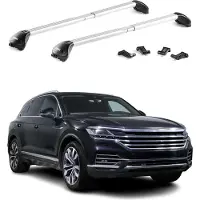 Aurilis Dachträger Grundträger für VW Touareg CR7 2018-2025 Aluminium Silber 2 tlg ABE