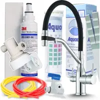 ARI 3-Wege Küchenarmatur Set Magneto Chrom mit Wasserfilter-Anschluss, 360° schwenkbar, ausziehbare Brause