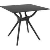 Mendler Tisch HLO-CP94 80 cm schwarz