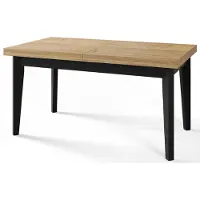 Alpi Möbel Alpi Moebel, Rechteckiger Esstisch Skandi, Wohnzimmertisch Ausziehbar 200-300x100x78 cm, Craft mit Holzbeinen in Schwarz