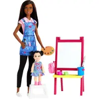 Barbie Kunstlehrerin Puppe (brünett) und Spielset