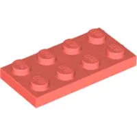 LEGO 100 Stück 3020 Platten Plates 2x4 Part Basic 100 Coral
