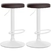 CLP 2er Set Barhocker Ponte Kunstleder höhenverstellbar und drehbar braun Material Gestell Metall matt weiss