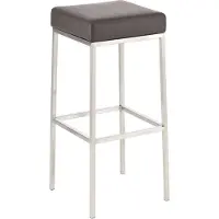 CLP Barhocker Montreal E80 braun Kunstleder gepolstert mit Fußablage Sitzhöhe 80 cm