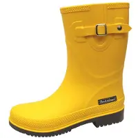 Bockstiegel Damen Gummistiefel Regenstiefel Lotte-K – Kurzstiefel Gummistiefel für Frauen mit Zierschnalle in Gelb Größe 39