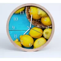 Tulup Holzuhr 20fi cm wanduhr - Zitronen-Frucht