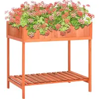 vidaXL "2026 Promotion" Pflanzgefäß - Pflanzkasten - für Kräuter 80x60x80 cm - Massivholz Tanne - Beete CC1906