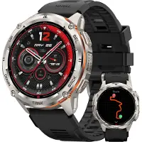 Kospet TANK T3 Ultra 2 GPS Smartwatch Herren,Edelstahl Gehäuse, 5ATM Wasserdicht, 60+Tage Akkulaufzeit, Bluetooth anrufen，Fitnessuhr mit 1,43" AMOLED