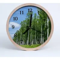 Tulup Holzuhr 20fi cm wanduhr - Birkenwald
