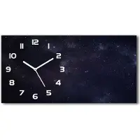 Tulup Wanduhr aus Glas – 60x30 cm - Glasbild - Glasuhr - Gehärtetes Glas - weisse-zeiger - Konstellation