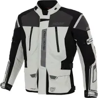Büse Grado Pro Hellgrau Schwarz Wasserdichte Textiljacke Größe 58