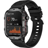 Lixada Smartwatch für Frauen und Männer BT Answer/Make Call Gesundheitsüberwachung Sportuhr 1,96" High-Clear Display Schwarz
