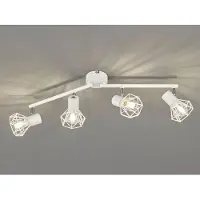 Meine Wunschleuchte 4 flammiger schwenkbarer LED Deckenstrahler Weiß - Deckenleuchte Flur Wohnzimmer