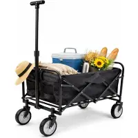 Mojawo Faltbarer Bollerwagen Transportwagen Handwagen Gartenwagen Stahlrahmen