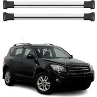 Omtec Dachträger Grundtäger für Toyota RAV4 XA30 2005-2012 75kg Aluminium Silber 2 tlg