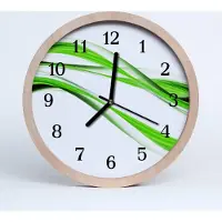 Tulup Holzuhr 30fi cm wanduhr - Kunst abstrakte Linien