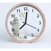 Tulup Holzuhr 30fi cm wanduhr - Steine Natur