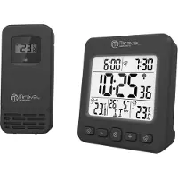 Miraval LCD Funk-Wetterstation mit Außensensor Wecker Funkuhr Kalender Datum 2 Alarme - 4-MV5832-2