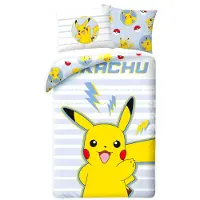 Halantex SP. z.o.o. Pikachu Bettbezug stripes 140 x 200 cm