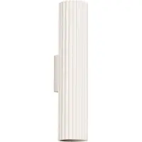 Licht-Erlebnisse Wandleuchte Up Down Creme Wohnzimmer indirekt GU10 2 flammig H:30 cm Wandstrahler Flur