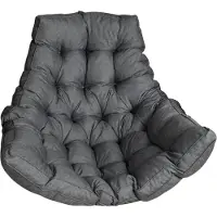 Sunnypillow Hängesessel Kissen - Auflage für Rattan & Polyrattan Hängeschaukel - Polster, Sitzauflage für Hängekorb - Anthrazit
