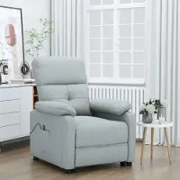 PUEAZU Relaxsessel Elektrisch Hellgrau Stoff - Fernseh- & Relaxsessel &33370