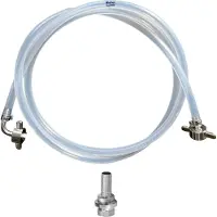 BieTal Bier Schlauch Leitung 100cm Edelstahl Tülle 7 mm Bierschlauch Zapfanlage