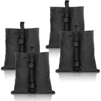 Yakimz 4X Pavillon Sandsäcke Garten Pavillon Gewichte Set schwarz – mit Sand, Splitt, Kies etc. befüllbar Füllvolumen pro Stück ca. 11.5 kg robust Waterproof Outdoor-Sandsack