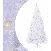 Syfax Künstlicher Weihnachtsbaum Weiß 210 cm PVC und Stahl