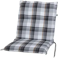 Kettler Auflage Niederlehner Milano 2401 grau-braun-weiß kariert 103x50x6 cm KETTtex