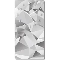Tulup Wanduhr aus Glas – 30x60 cm - Glasbild - Glasuhr - Gehärtetes Glas -3D-Abstraktion