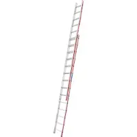 Hymer Schiebeleiter, zweiteilig, 2x14 Sprossen, Länge 4,02 / 7,10 m, Reichhöhe 7,90 m, Gewicht 16,5 kg