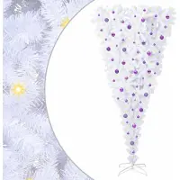 Syfax Künstlicher Weihnachtsbaum Weiß 240 cm PVC und Stahl