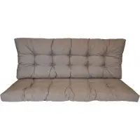 Rattani Premium Kissen , Polster für Hollywoodschaukel , Gartenschaukel , Gartenbank B 120 cm , Fb. Colore grigio (dunkel grau)