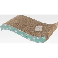 Markenlos Kartonkratzer TIGER 43x21x5 cm - Profilierter Wellpappe-Kratzer mit Katzenminze - Umweltfreundlich, Leicht und Strapazierfähiger Katzenscratcher Zum Kratzen und Ausruhen