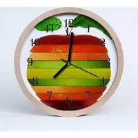 Tulup Holzuhr 30fi cm wanduhr - Apfel Wohnzimmer
