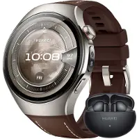 Huawei Watch 5 Smartwatch FreeBuds 6i Schwarz mit X TAP Health Sensor AMOLED Display GPS SpO2 eSIM 5ATM wasserdicht für iOS Android 30 Monate Garant